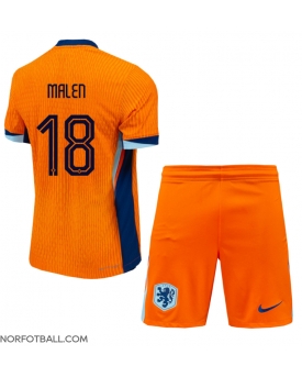 Billige Fotballdrakt Nederland Donyell Malen #18 Replika Hjemmedraktsett Barn EM 2024 Kortermet (med bukser)